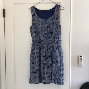 Madewell navy with white polka dots dress- size 10